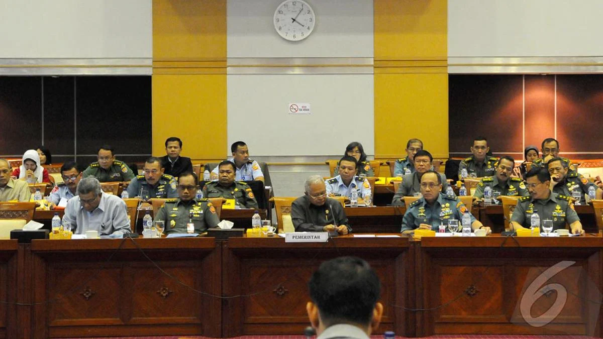 Komisi I DPR Rapat Tertutup dengan Menhan dan Panglima TNI.
